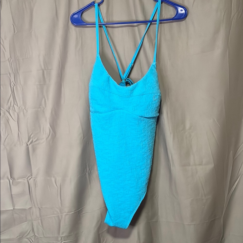 Shade & Shore Turquoise Textured Swimwear